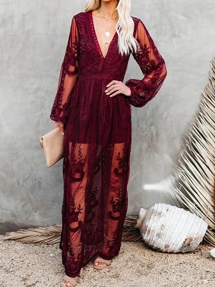 Tilda Boho-Spitzen-Maxikleid 2