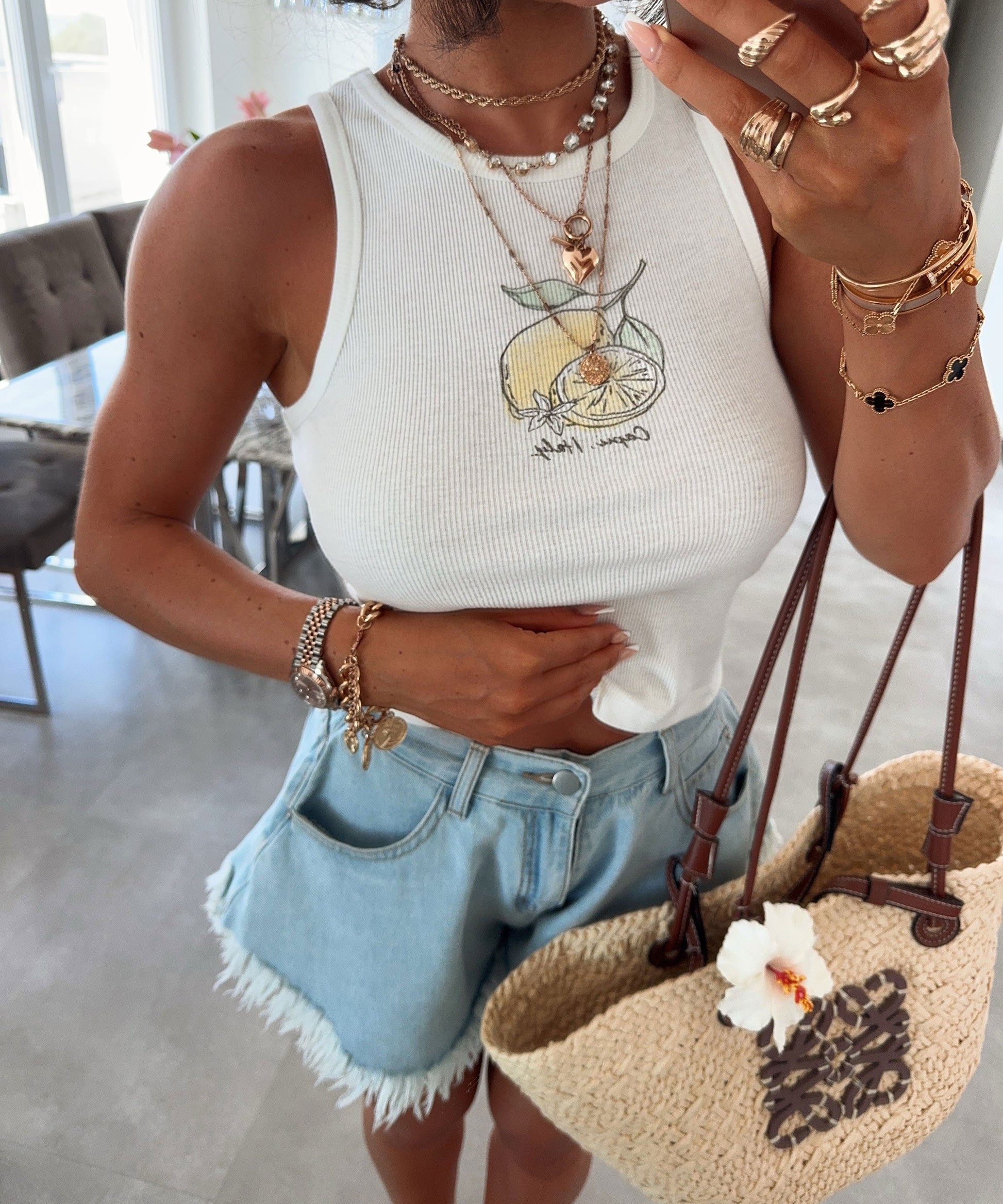 Top Capri Weiß 2