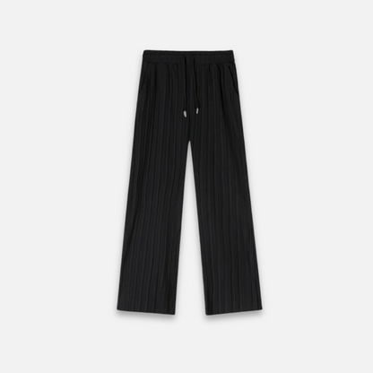Herren Hose Schwarz Größe M Leichtes Material mit Streifen-4
