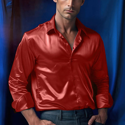 Herren Satin Hemd glänzend – Stilvoll & Modern für festliche Anlässe