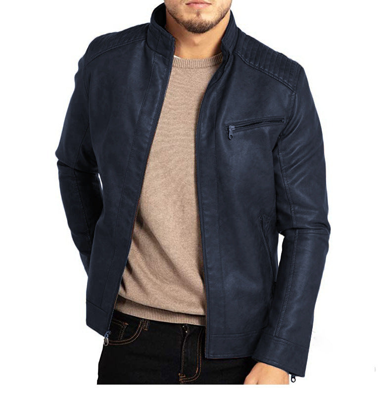 Winddichte Lederjacke für Herren 3