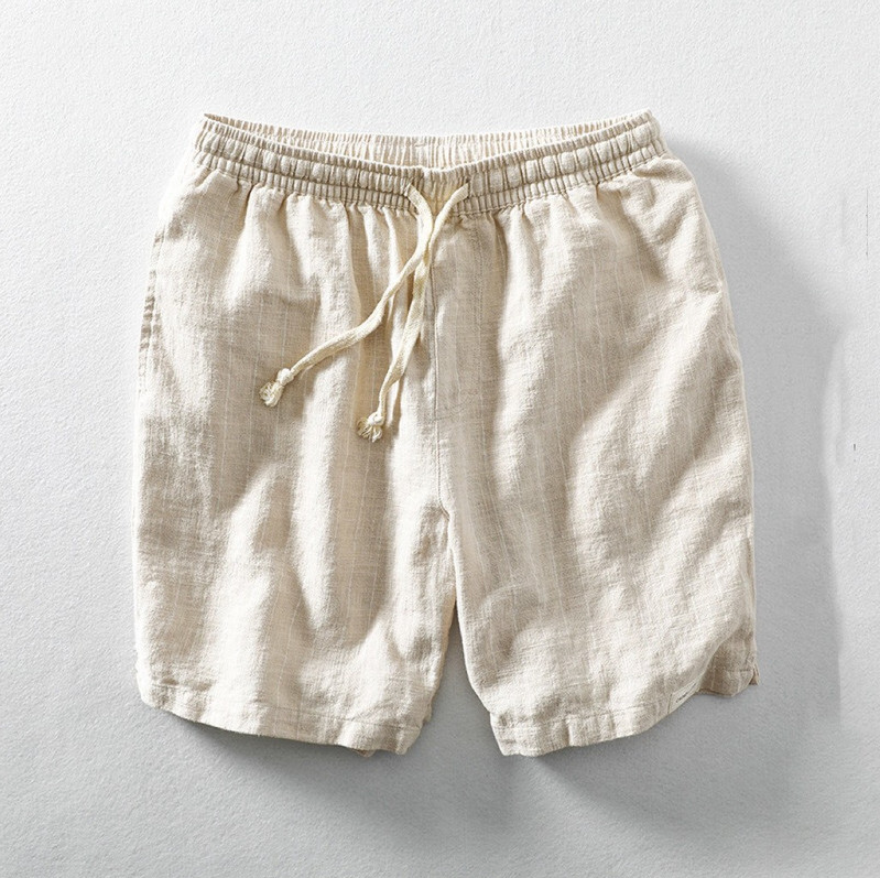 Herren Shorts Blau Gestreift Größe M Baumwolle mit Kordelzug-1