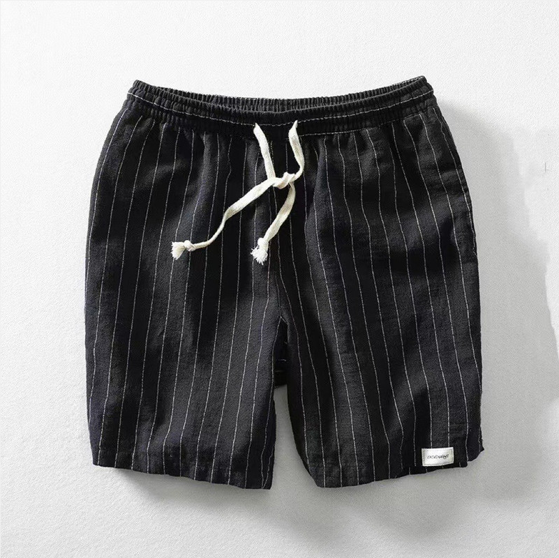 Variant image for Herren Shorts Blau Gestreift Größe M Baumwolle mit Kordelzug-13