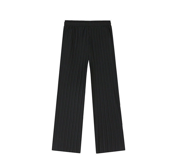 Herren Hose Schwarz Größe M Leichtes Material mit Streifen-5