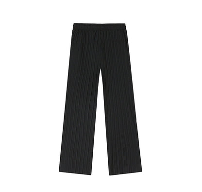 Herren Hose Schwarz Größe M Leichtes Material mit Streifen-5