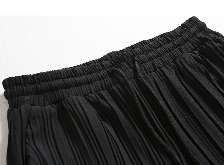 Herren Hose Schwarz Größe M Leichtes Material mit Streifen-6
