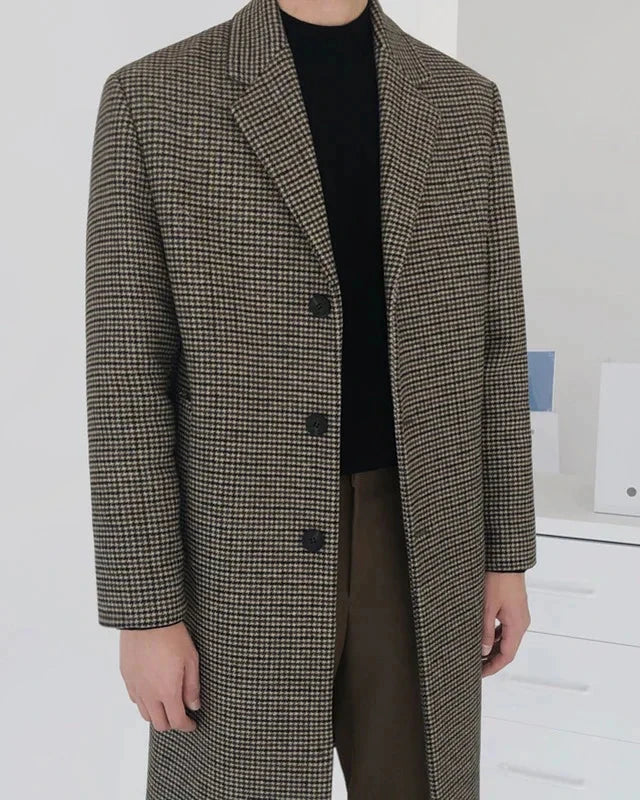 Damen Mantel Schwarz Größe M Baumwolle Langer Sherlockmantel für Herbst und Winter-3