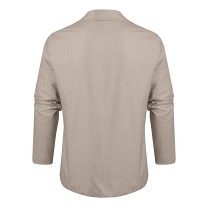 Herren Langarm Hemd Blau Größe M Baumwolle Atmungsaktiv für Sommerliche Anlässe-2