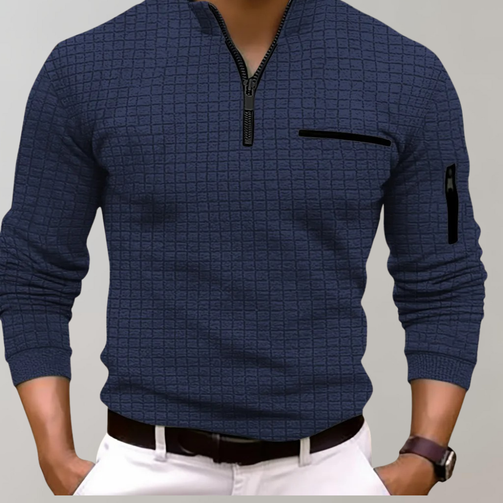 Gottbert Herren Langarm Polo – Modern Fit, Baumwolle, vielseitig tragbar
