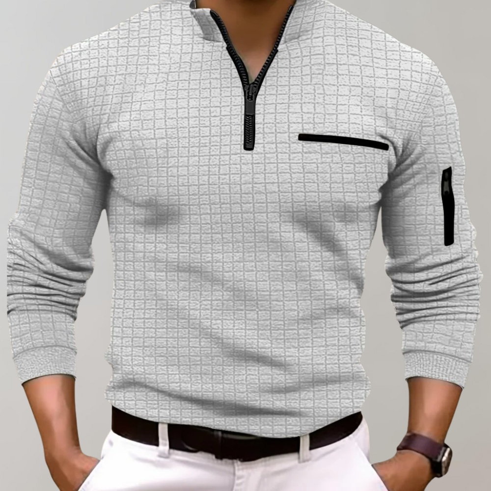 Gottbert Herren Langarm Polo – Modern Fit, Baumwolle, vielseitig tragbar
