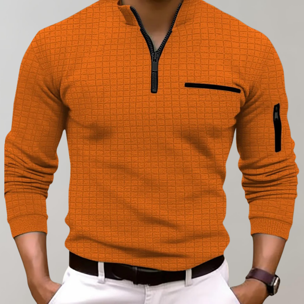 Gottbert Herren Langarm Polo – Modern Fit, Baumwolle, vielseitig tragbar