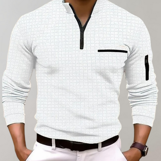 Gottbert Herren Langarm Polo – Modern Fit, Baumwolle, vielseitig tragbar