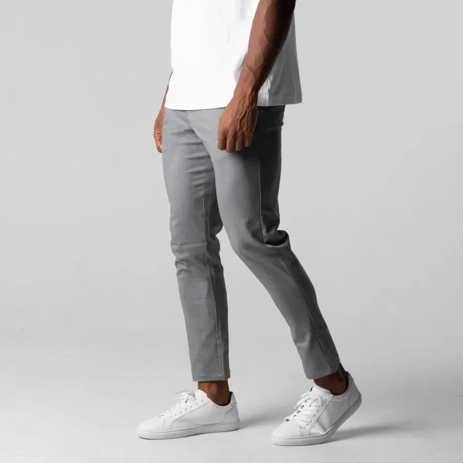 Herren Chino Hose Beige Größe 32 Slim-Fit Baumwolle-2
