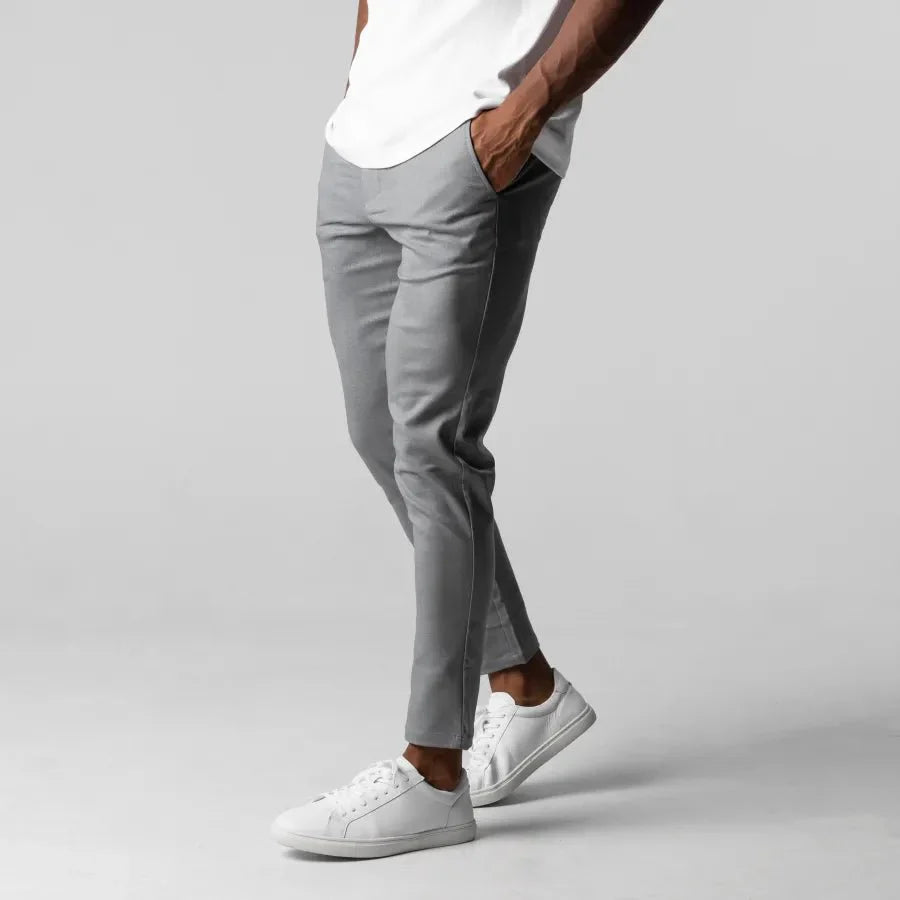 Herren Chino Hose Beige Größe 32 Slim-Fit Baumwolle-4