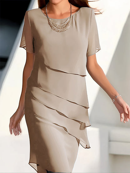 Variant image for Damen Chiffonkleid Blau Größe M Leicht für Festliche Anlässe und Hochzeitsgäste-13