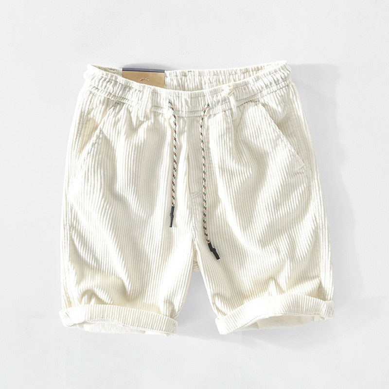 Variant image for Herren Kord-Shorts Beige Größe M Baumwolle - Lässige Kurze Hosen für Männer-11
