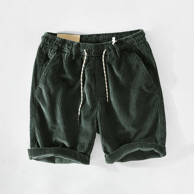 Variant image for Herren Kord-Shorts Beige Größe M Baumwolle - Lässige Kurze Hosen für Männer-6