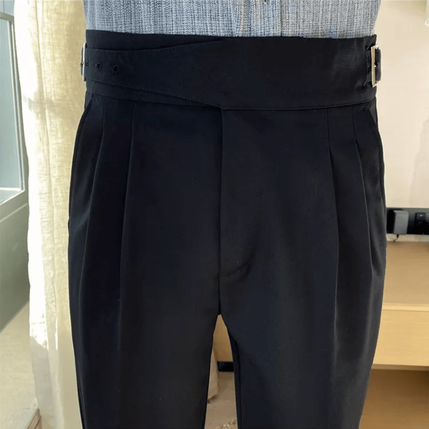 Variant image for Herren Gurkha Hosen Beige Größe M Baumwolle-20