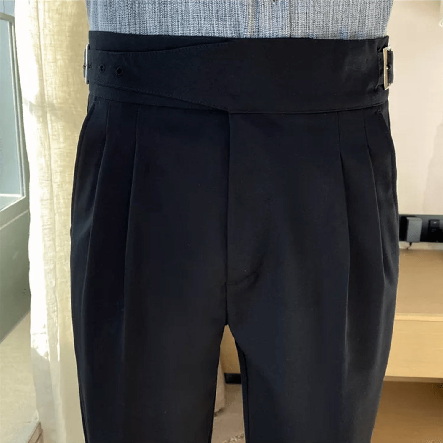 Variant image for Herren Gurkha Hosen Beige Größe M Baumwolle-20