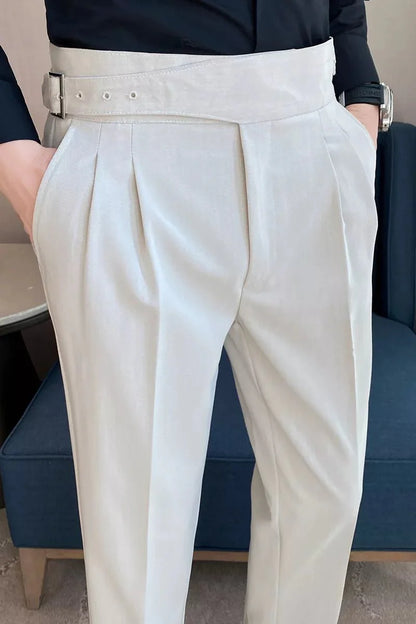 Variant image for Herren Gurkha Hosen Beige Größe M Baumwolle-8