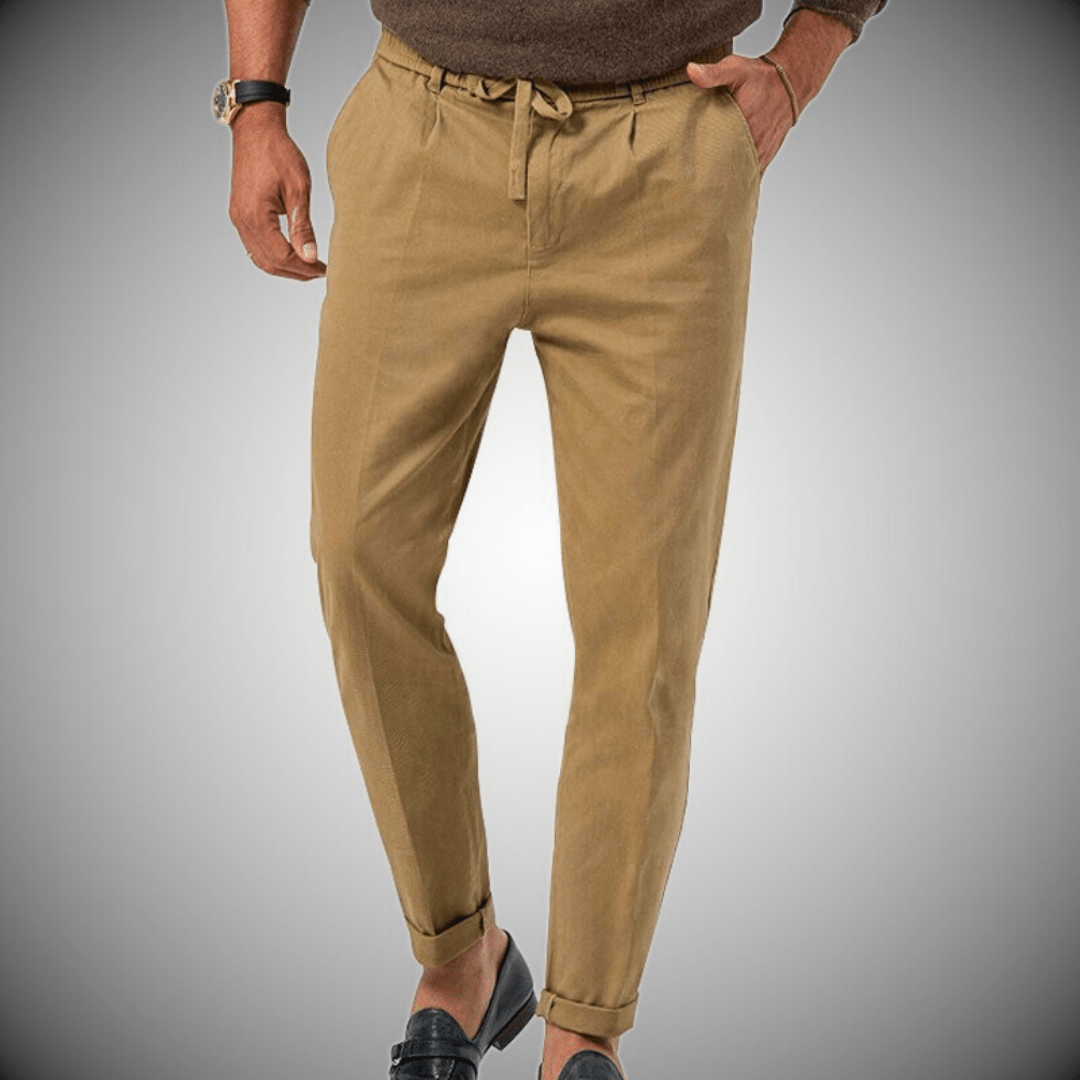 Variant image for Herren Chino Hose Beige Größe M Baumwolle mit Elastischem Bund-31