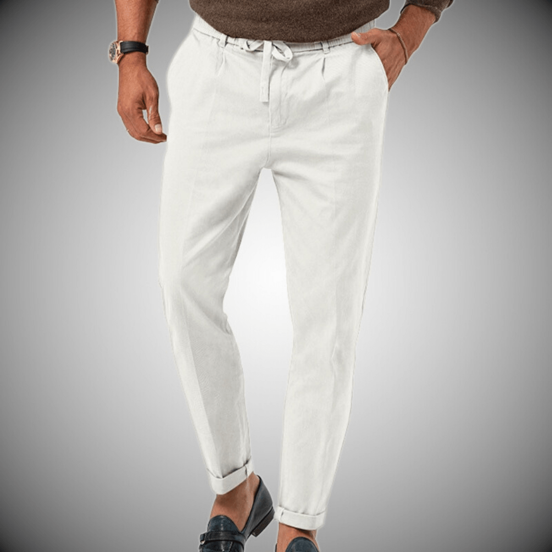 Variant image for Herren Chino Hose Beige Größe M Baumwolle mit Elastischem Bund-17