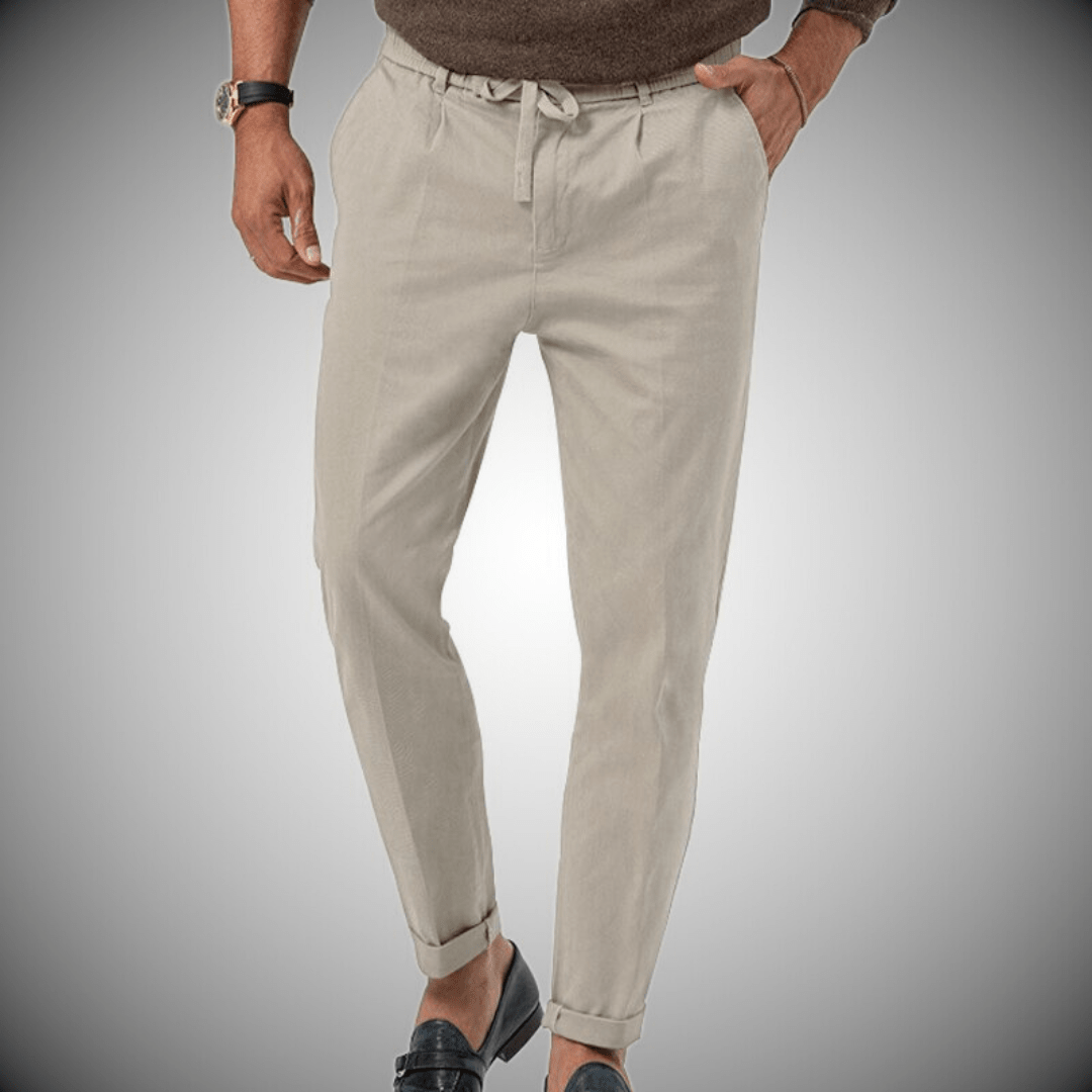 Variant image for Herren Chino Hose Beige Größe M Baumwolle mit Elastischem Bund-25