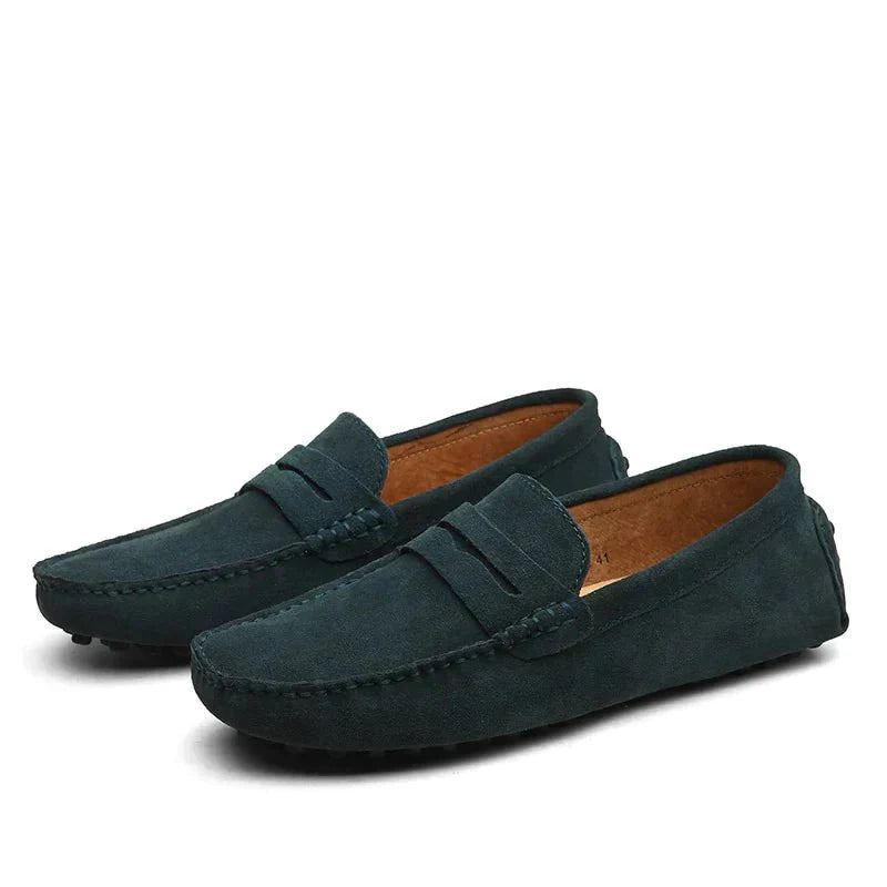 Herren Loafer Schwarz Größe 42 Leder Italienisches Design-2