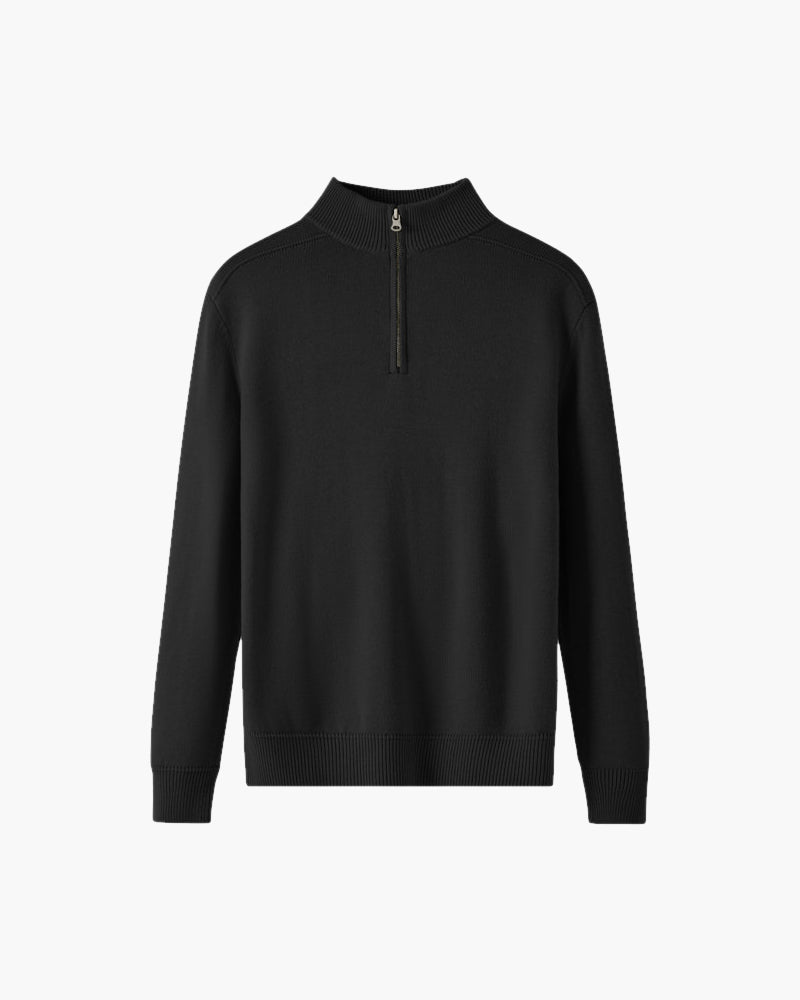 Herrenpullover Grau Größe M 100% Merino Wolle Halbzip-3
