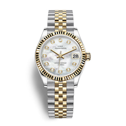 Edelstahl Armbanduhr "Femmina Classica no.296" 1